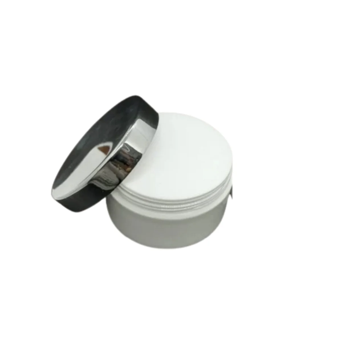 50 gm Acrylic Double Wall Jar With Silver Cap image 2