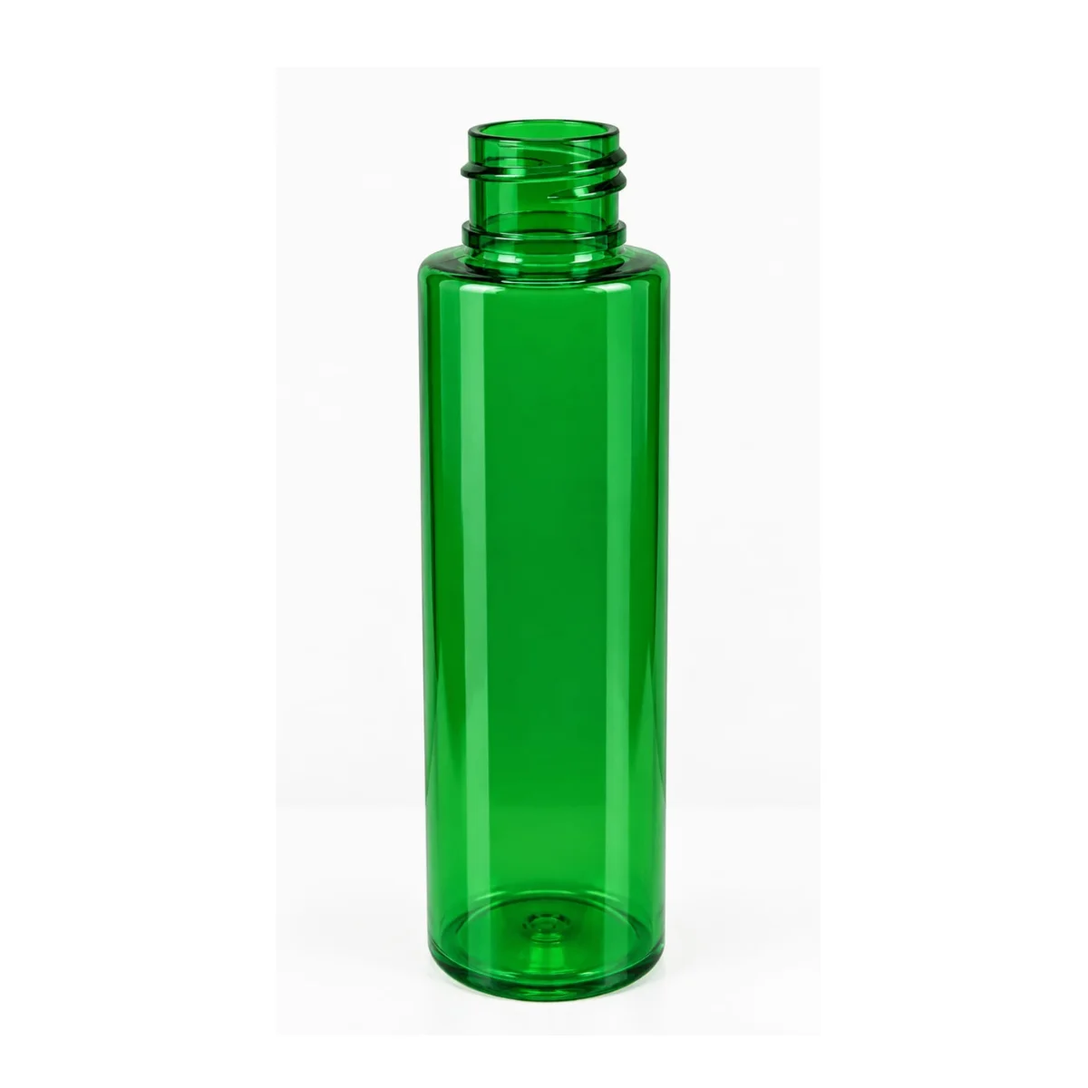 120ml Transparent green sleek bottles 24mm neck image 1